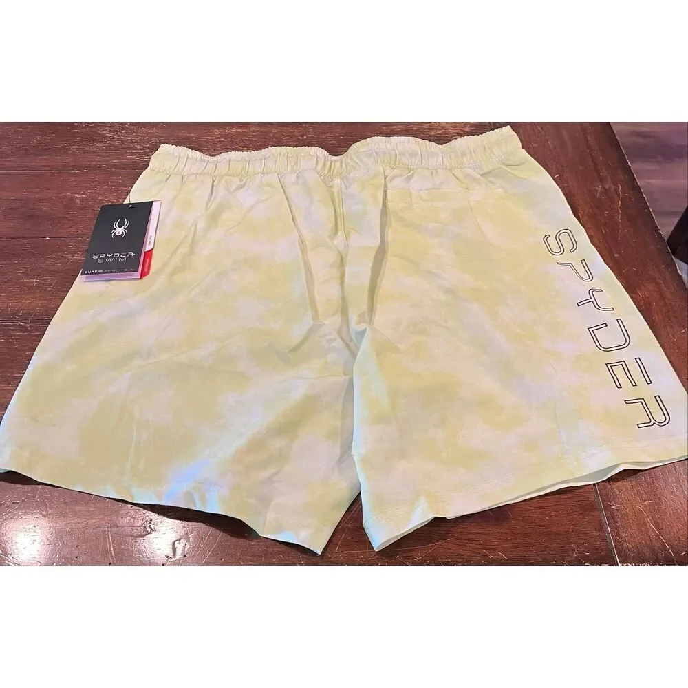 Spyder Men's Swim Trunks, Stretch, Quick-Dry, 9” Inseam Board Shorts Size L